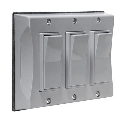 3-gang rectangle metal electrical box cover|3 gang raised switch cover.